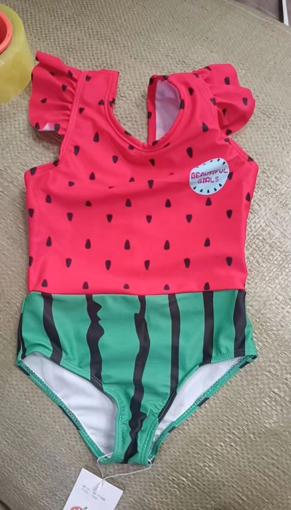 مايوه بناتي احمر البطيخ 🍉🍉